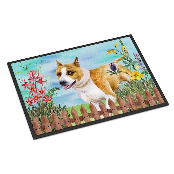 Carolines Treasures American Staffordshire Spring Indoor or Outdoor Mat - 18 x 27 in. CK1206MAT - main